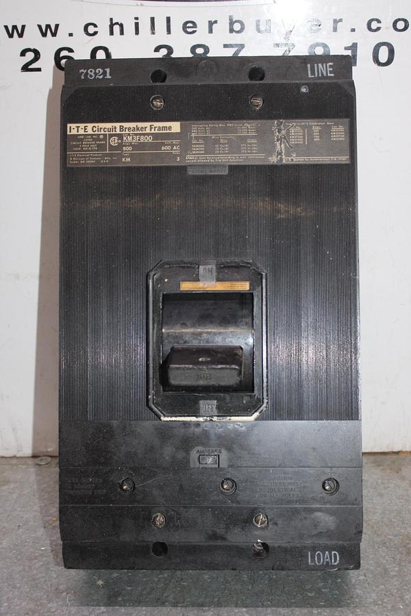 Used CUTLER HAMMER CIRCUIT BREAKER KDB3300W 300 AMP 600 VAC 3-POLE