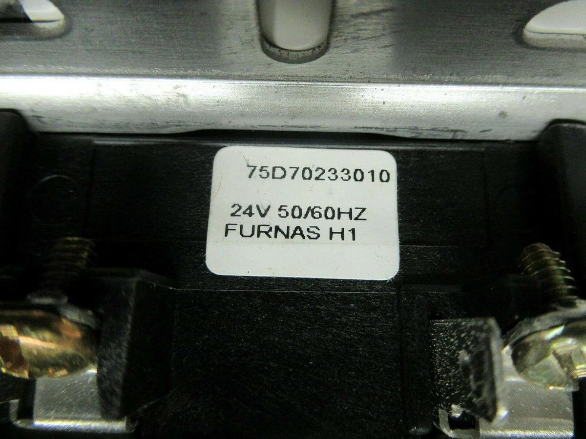 Used FURNAS 50 AMP CONTACTOR 42DF35AJASJ / 123282P1 600 VAC COIL: 24 VOLT 30 HP