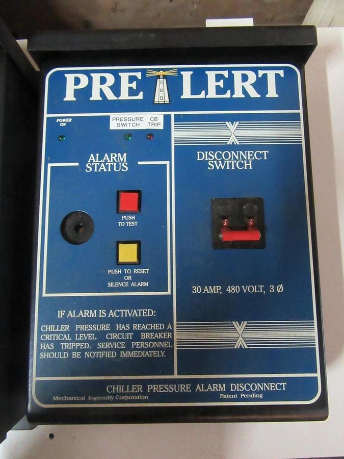 Used MECHANICAL INGENUITY PRELERT & PREVAC CHILLER PRESSURE / LEAK PREVENTION SYSTEM