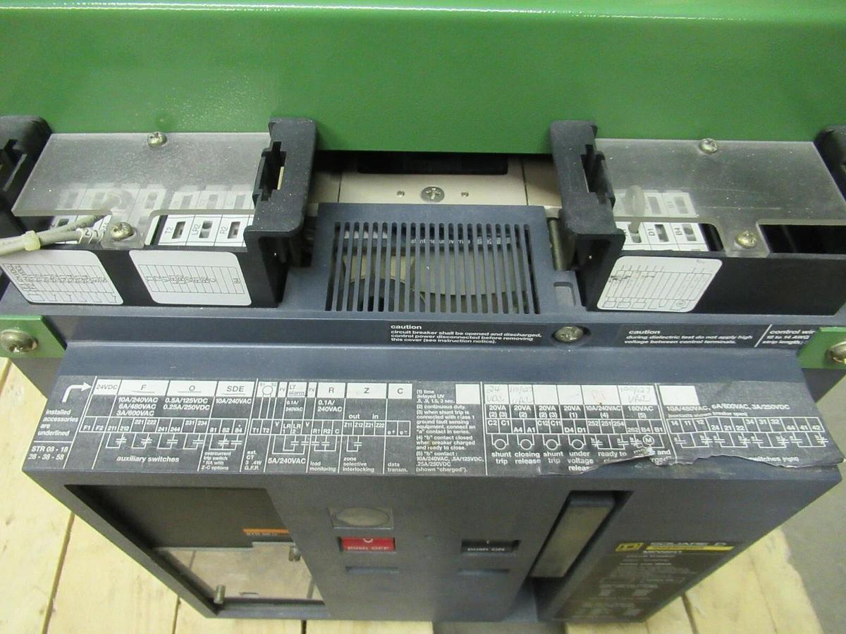 SQUARE D MASTERPACT CIRCUIT BREAKER MP08H1 600 VOLT 600 AMP TRIP 3-PHASE