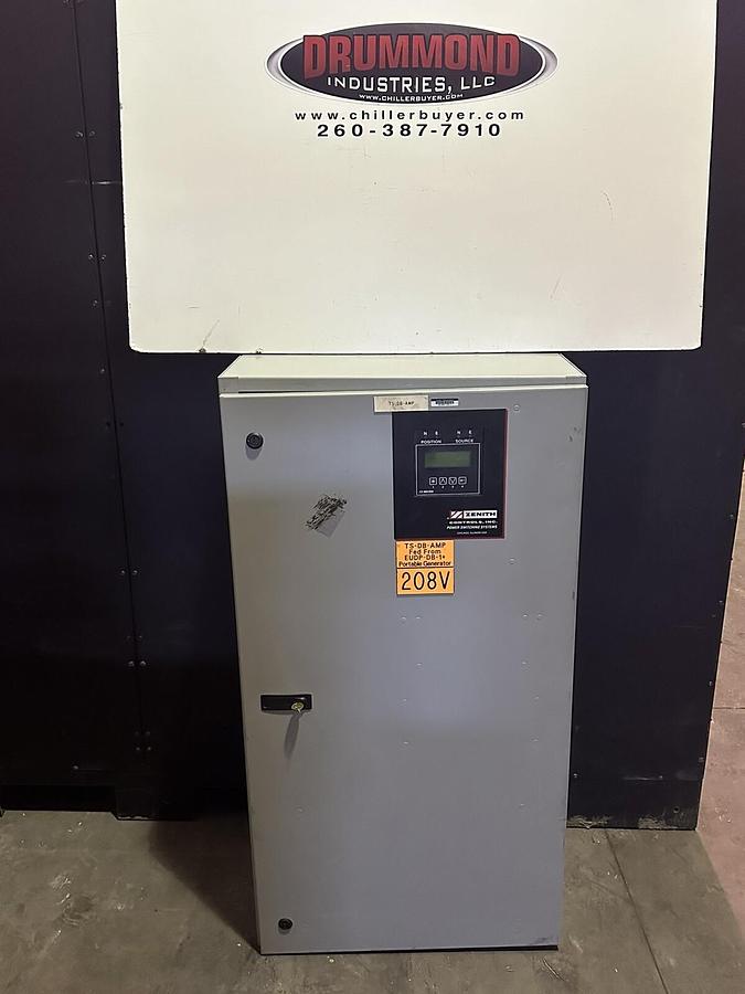 Used 225 AMP AUTOMATIC TRANSFER SWITCH ATS 208/120 VOLT 3 PH 225 A ZENITH ZTSL22EC-4