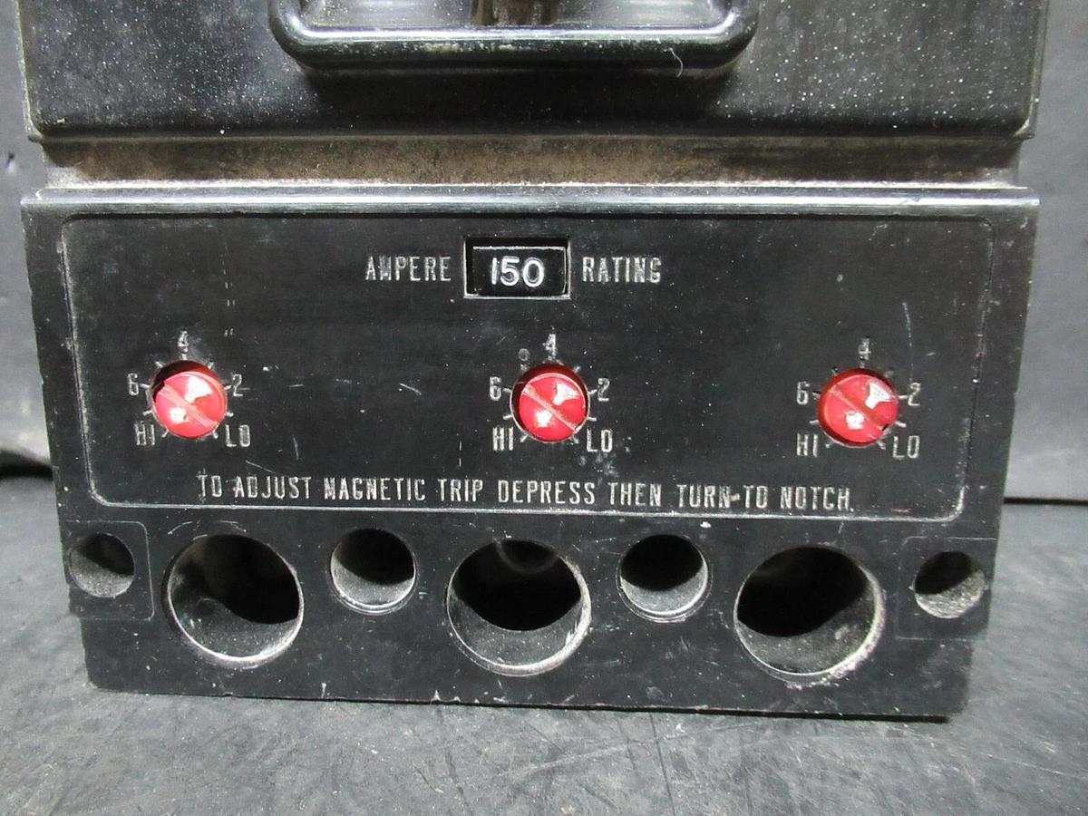 Used WESTINGHOUSE AB DE-ION BREAKER KA3225F 150 AMP TRIP 600 VAC 3-POLE 459D971G02