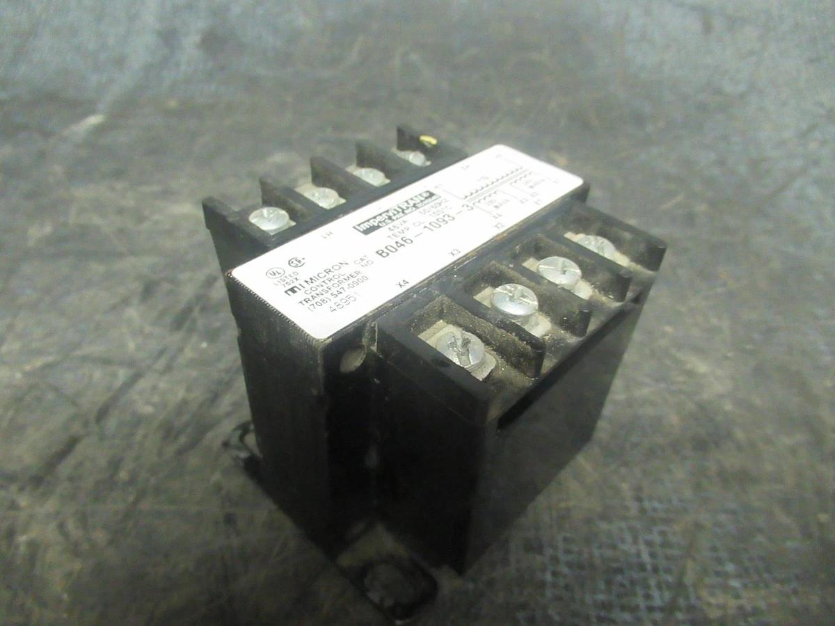 Used MICRON IMPERVITRAN TRANSFORMER 46VA 115V B046-1093-3 50/60HZ **WARRANTY**