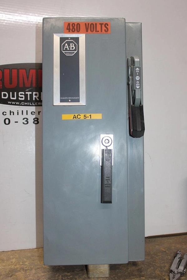 Used ALLEN BRADLEY COMBINATION STARTER 512-AJB-6P-24R TYPE 12 NEMA 0 600V 5 HP