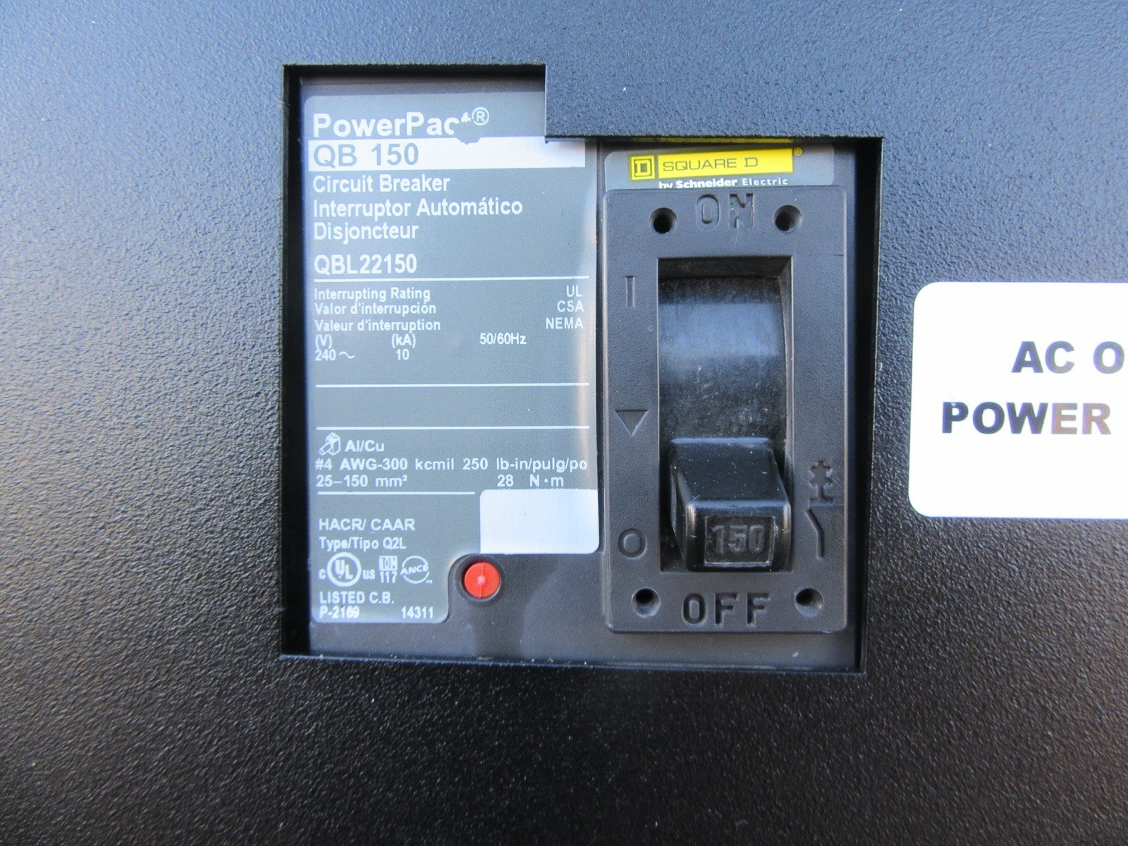 Used 30KW DIESEL GENERATOR KOHLER 120/240 VOLT 4024 JOHN DEERE 259 HRS SINGLE PHASE