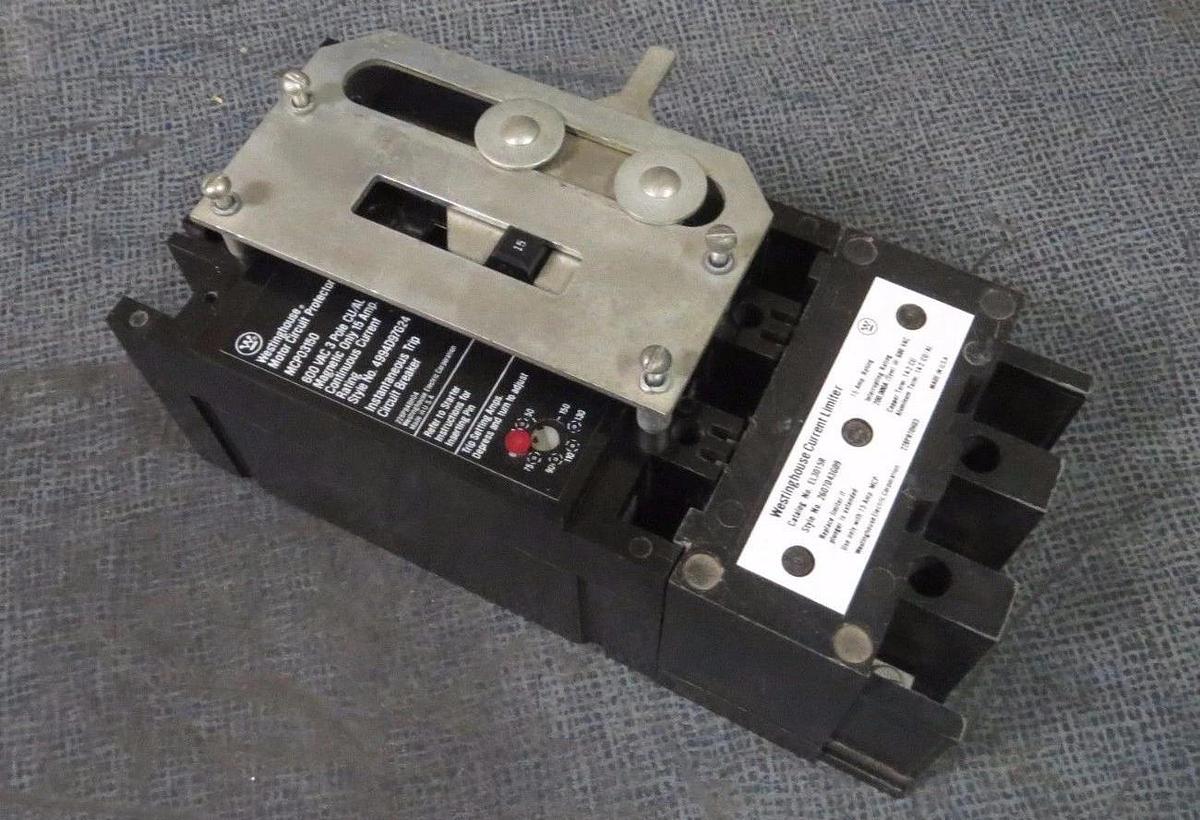 Used WESTINGHOUSE CIRCUIT BREAKER 15 AMP 600 V 3 POLE MCP03150 W/ EL3015R