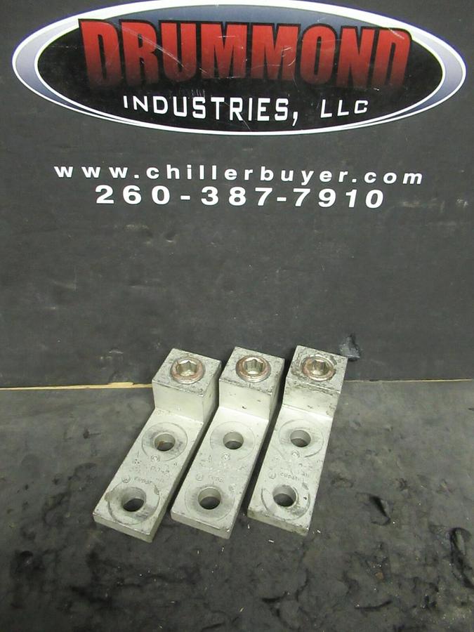 Used (3) QTY GE GE-600-2 1 SINGLE BARREL MECHANICAL CONNECTOR LUGS TAP 600 KCMIL - 2