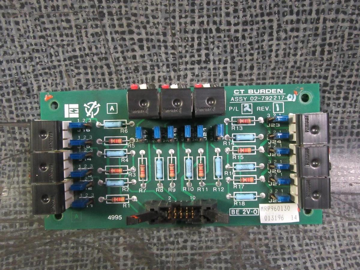 Used LIEBERT CT BURDEN CIRCUIT BOARD 02-792217-01 P/L 2 REV 1 MRP960130