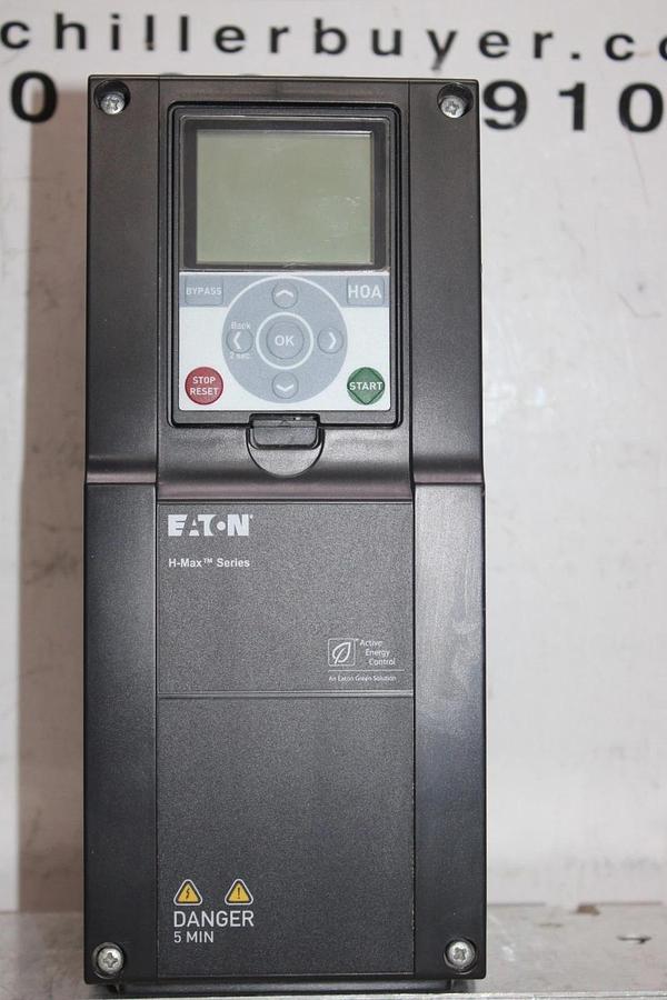 Used EATON H-MAX VARIABLE FREQUENCY DRIVE HMX34AG01221-N NEMA 1 5.5 KW 7.5 HP