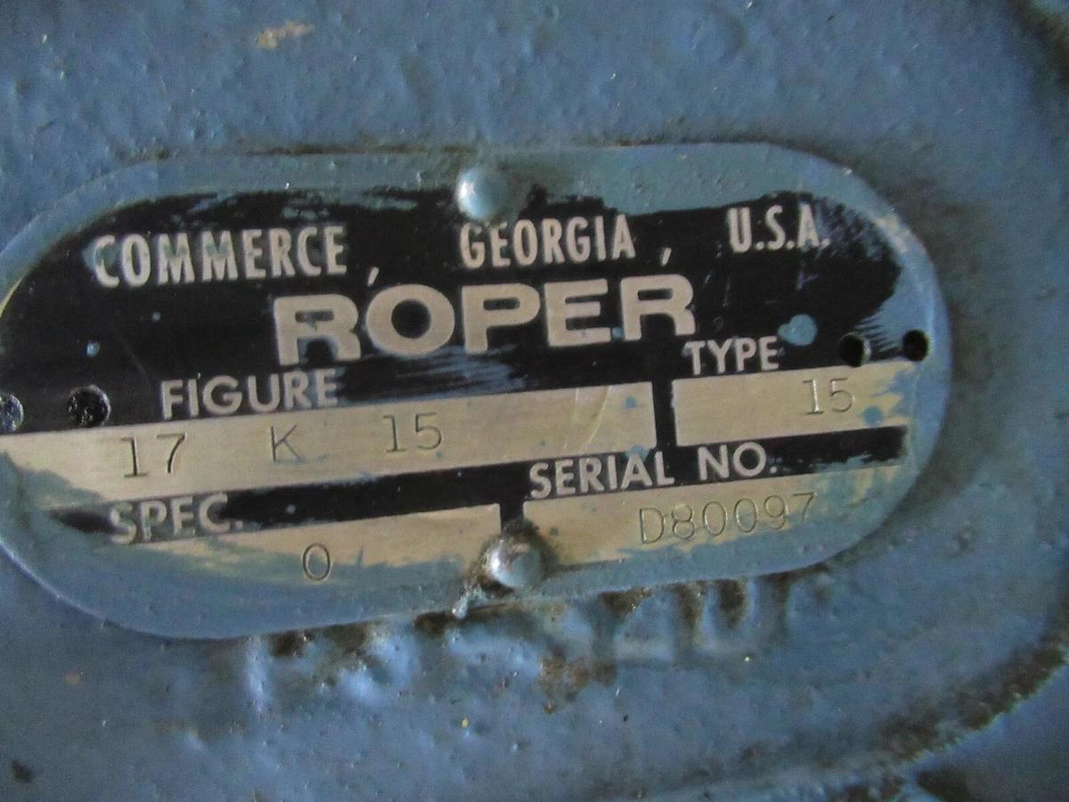 Used ROPER FLUID GEAR PUMP 17 K 15 3 HP MOTOR 230/460 VOLTS 1760 RPM 182TC FRAME