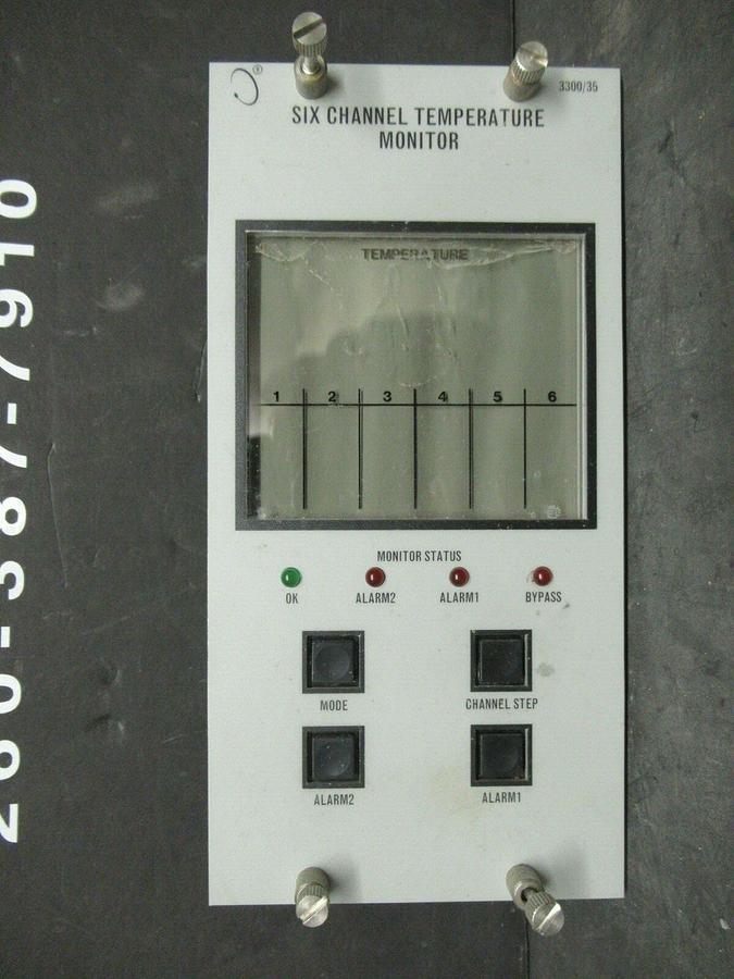 Used BENTLY NEVADA 6 CHANNEL TEMPERATURE MONITOR 84933-02 REV. D