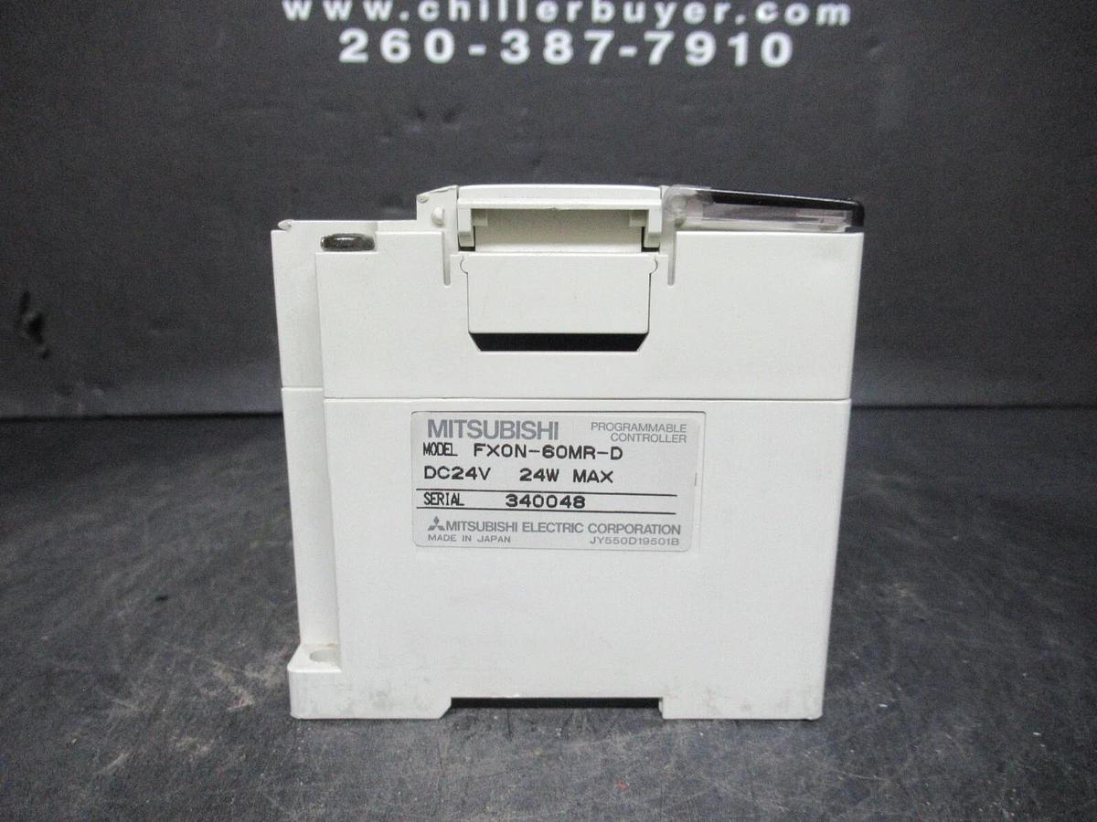Used MITSUBISHI PROGRAMMABLE CONTROLLER FXON-60MR-D 24 VDC 24 WATT FX0N-60MR-D
