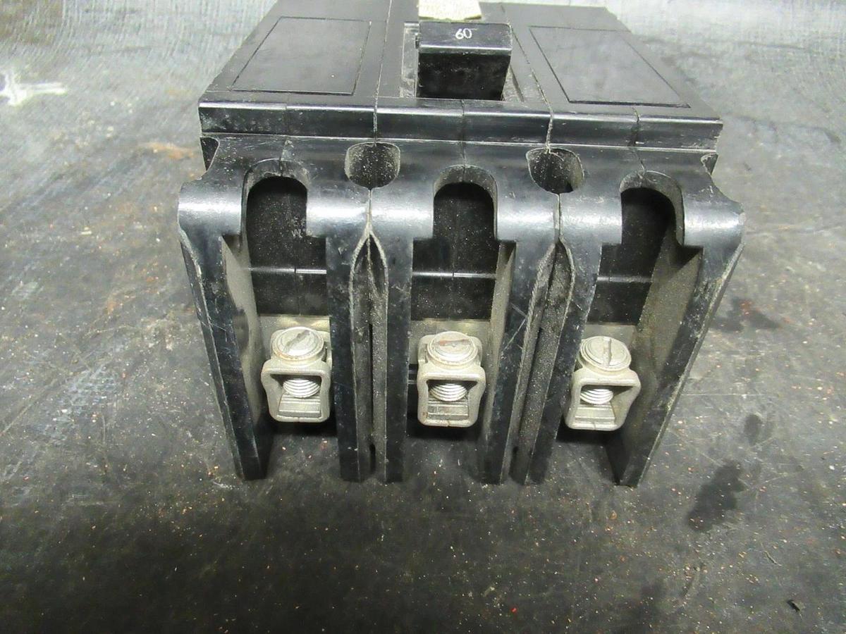 Used 60 AMP HEINEMANN BREAKER GH3-G3-U 480 VAC 3 POLE W/ LUGS **WARRANTY**