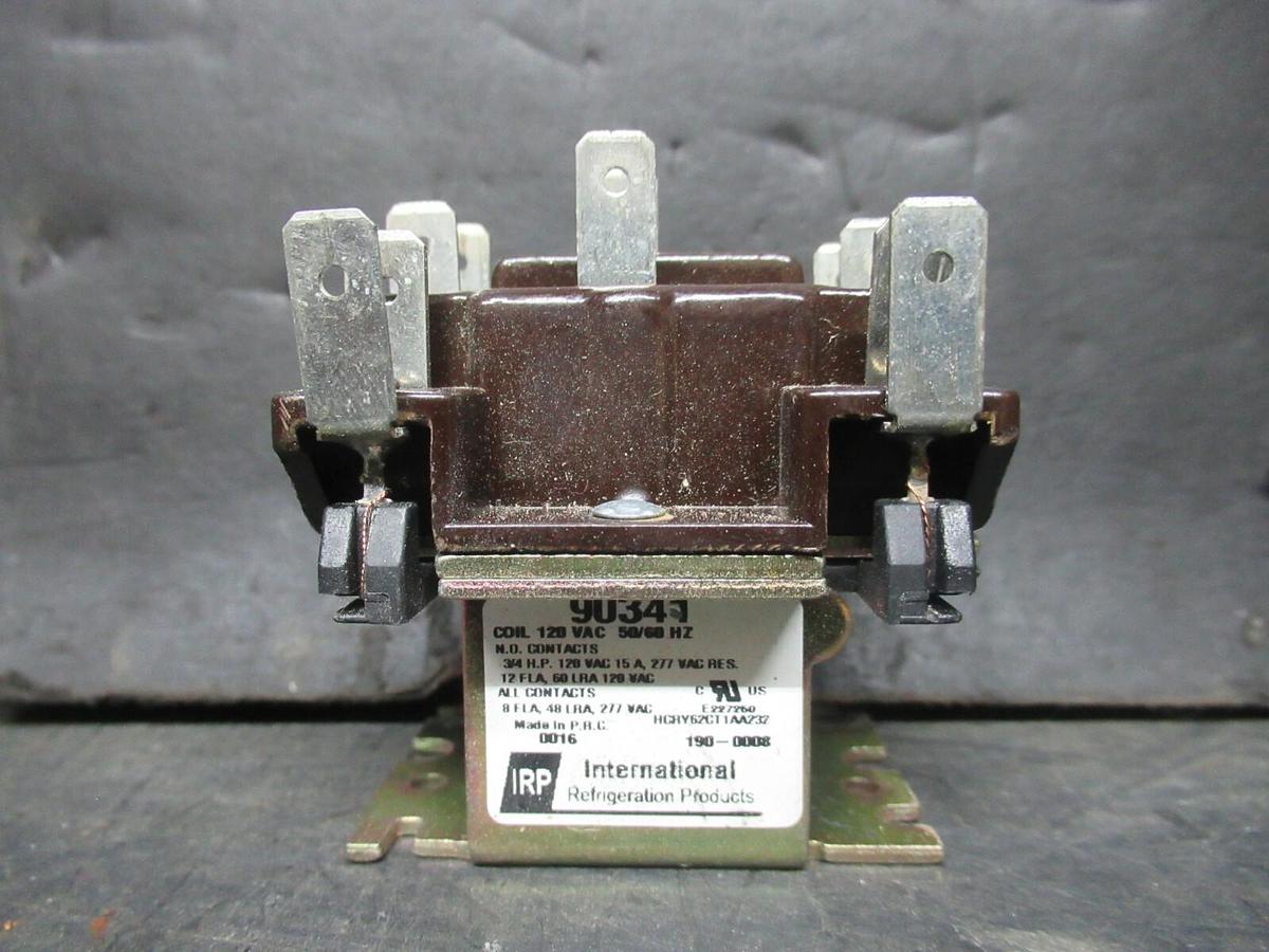 Used IRP GENERAL USE RELAY 90341 120 VAC 3/4 HP 15 AMP COIL: 120 VAC **WARRANTY**