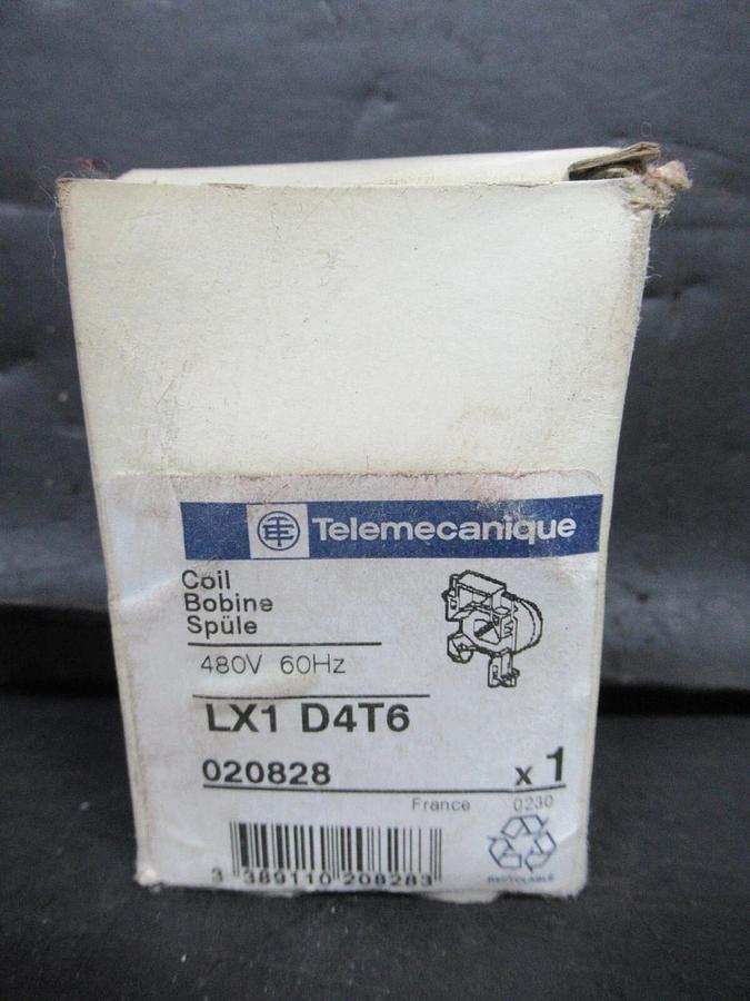 NEW SURPLUS TELEMECANIQUE COIL LX1-D4T6 480 VOLT 60 HZ **WARRANTY INCLUDED**