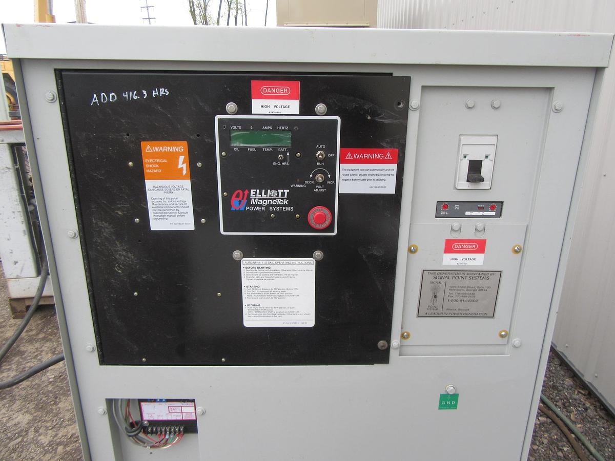 Used 60 KW GENERATOR NAT GAS PROPANE 120/240V RECONNECTABLE 5.7PSI VIDEO