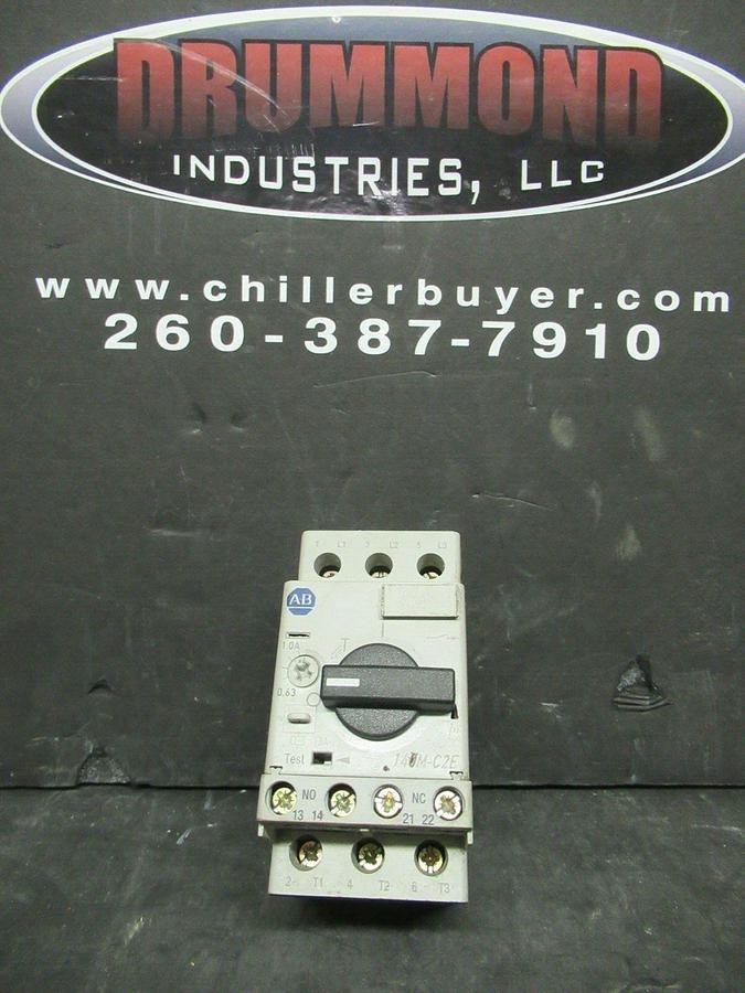 Used ALLEN BRADLEY MANUAL MOTOR START 140M-C2E-B10 SER. A 1 AMP 600 VAC 0.75 HP