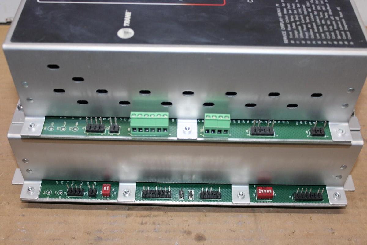 Used TRANE ADAPTIVE CHILLER CONTROL MODULE X13650362-01 REV. G W/ X13650361-02 REV. G