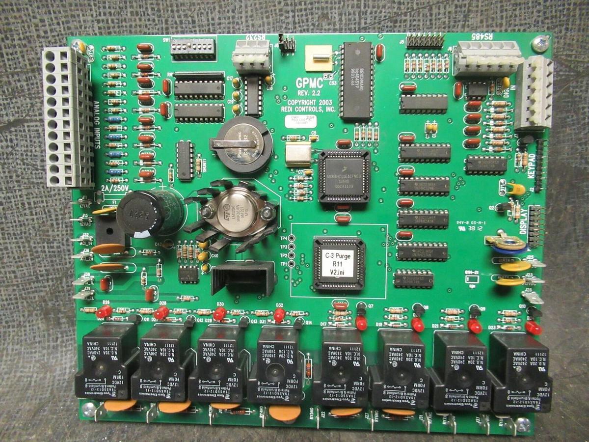 Used REDI C3 PURGE CONTROLS CIRCUIT BOARD GPMC REV 2.2 **WARRANTY INCLUDED**