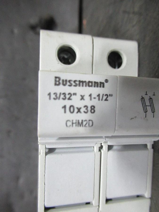 Used LOT OF 2 BUSSMANN FUSE HOLDER CHM2D 13/32"X1-1/2" 10X38 600 VOLT 30 AMP