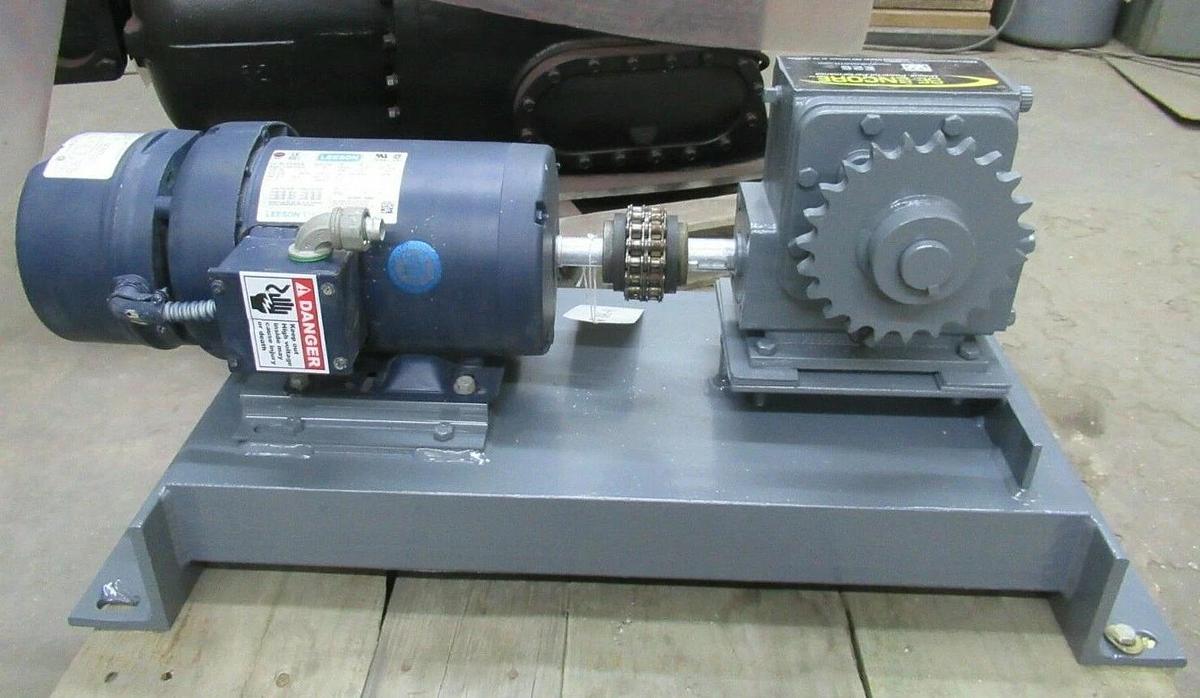 Used 1 HP SE ENCORE E26 WINSMITH XDBS 40:1 GEAR BOX W/ LEESON MOTOR & STEARNS BRAKE