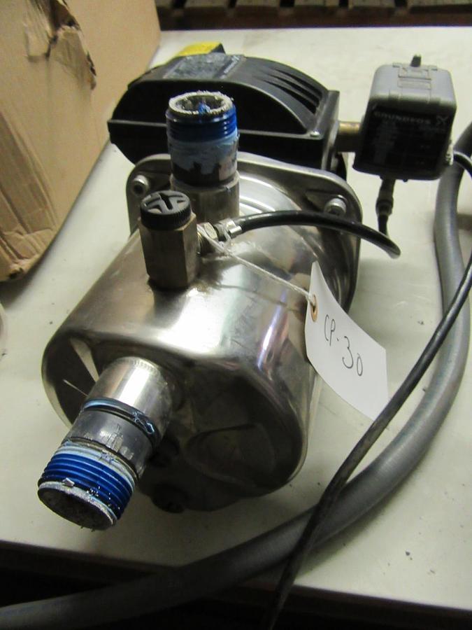 Used GRUNDFOS JP05S-SS JET PUMP STAINLESS 115/230 VAC 1 PH 1/2 HP 1" OUT 3R 15 GPM