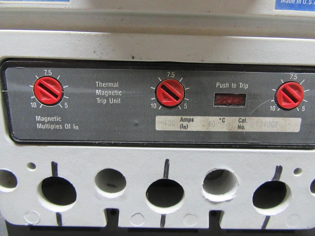 Used CUTLER HAMMER CIRCUIT BREAKER HKD3400F 600 VAC 400 AMP 3-POLE **WARRANTY**