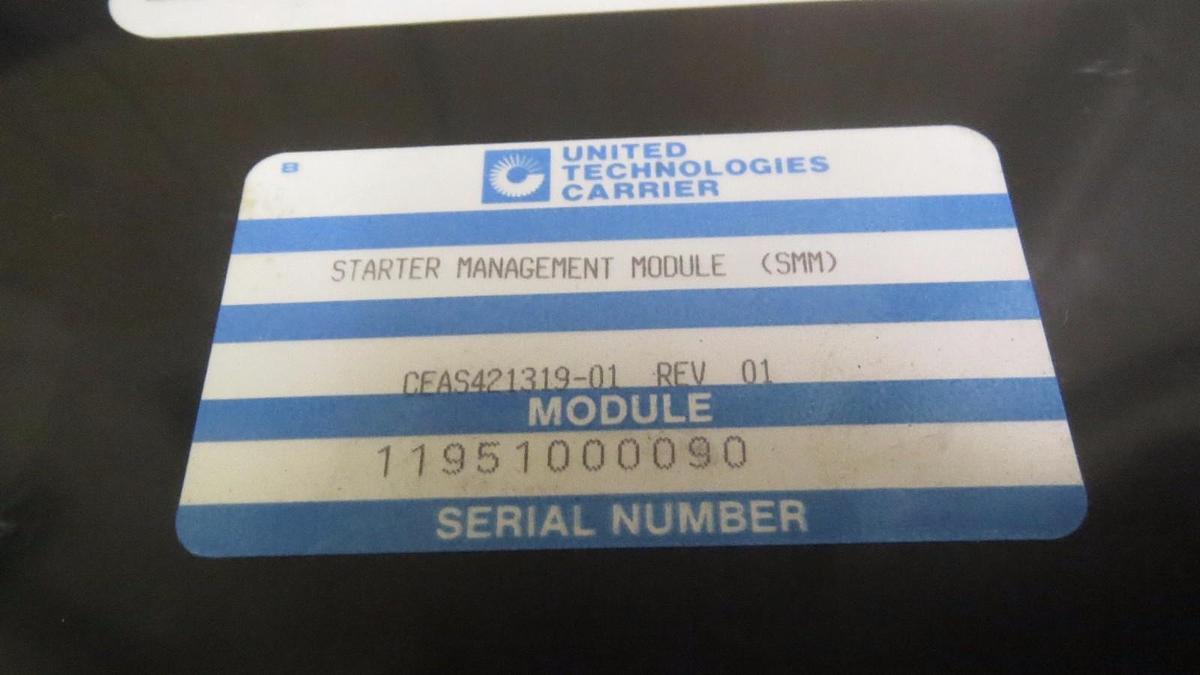 Used CARRIER (SMM) STARTER MANAGEMENT MODULE CESO121319-01 ; CEAS421319-01 REV 01