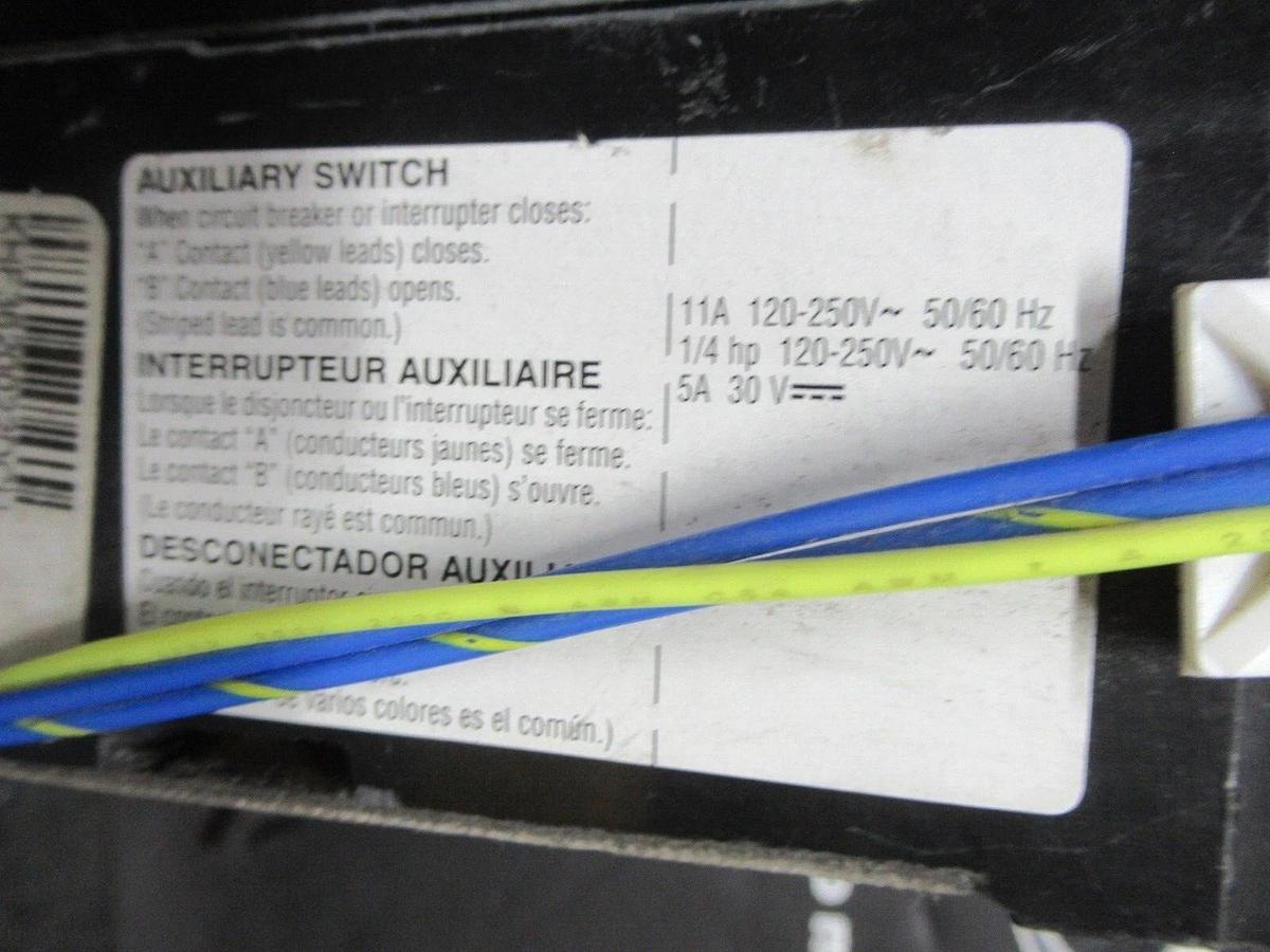 Used SQUARE D BREAKER KHF3620022DC2315 200 AMP 500 VDC W/ UNDERVOLTAGE TRIP AND AUX