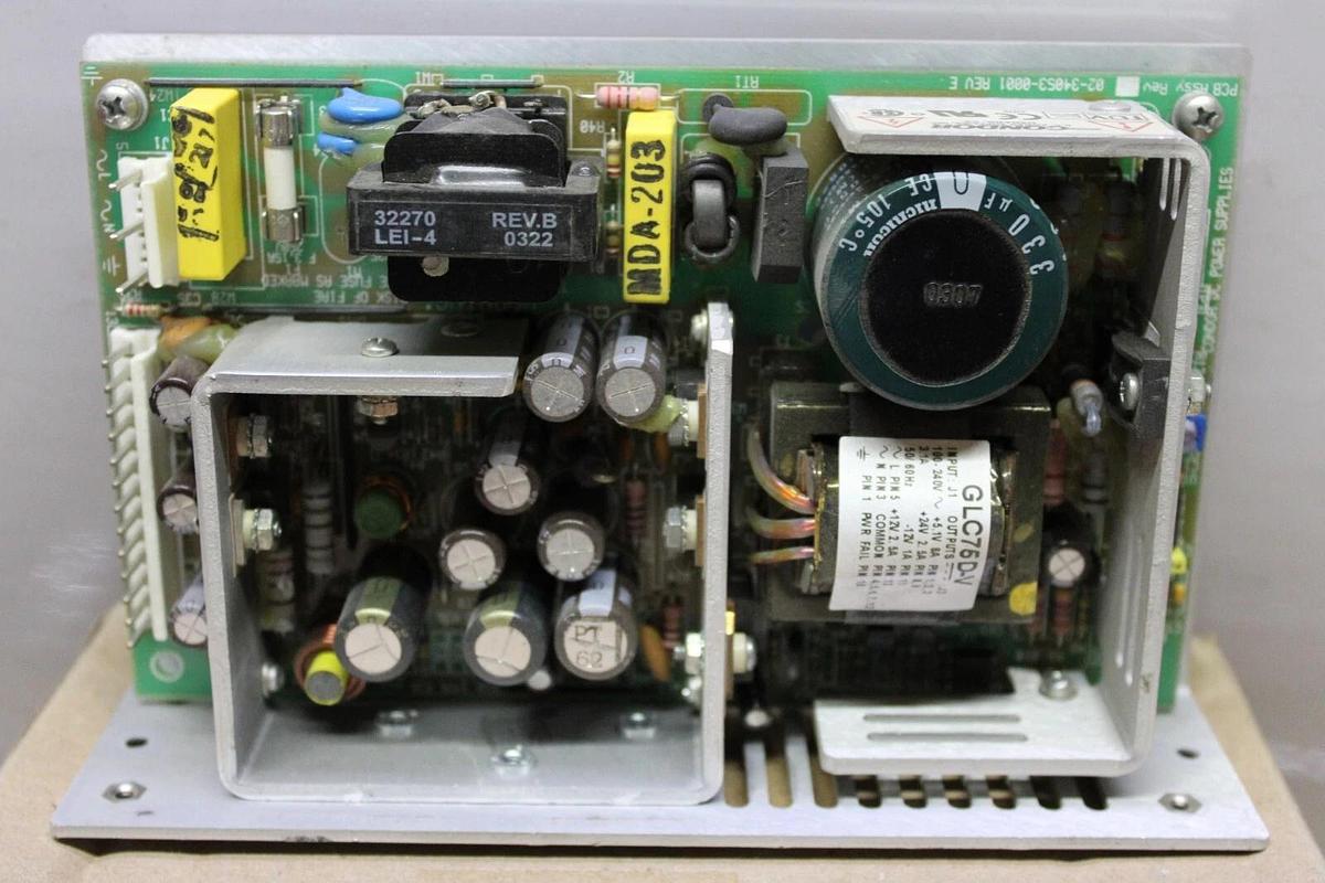 Used CONDOR DC POWER SUPPLY GLC75D-V INPUT: 120-240 VAC OUTPUT: 24 VDC