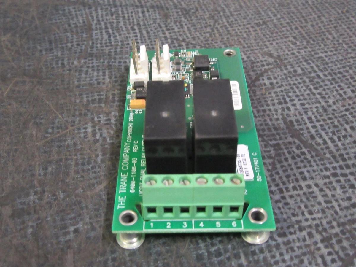 Used TRANE UCP3 DUAL RELAY OUTPUT MODEL/REVISION: 6400-1106-03 REV C CIRCUIT BOARD