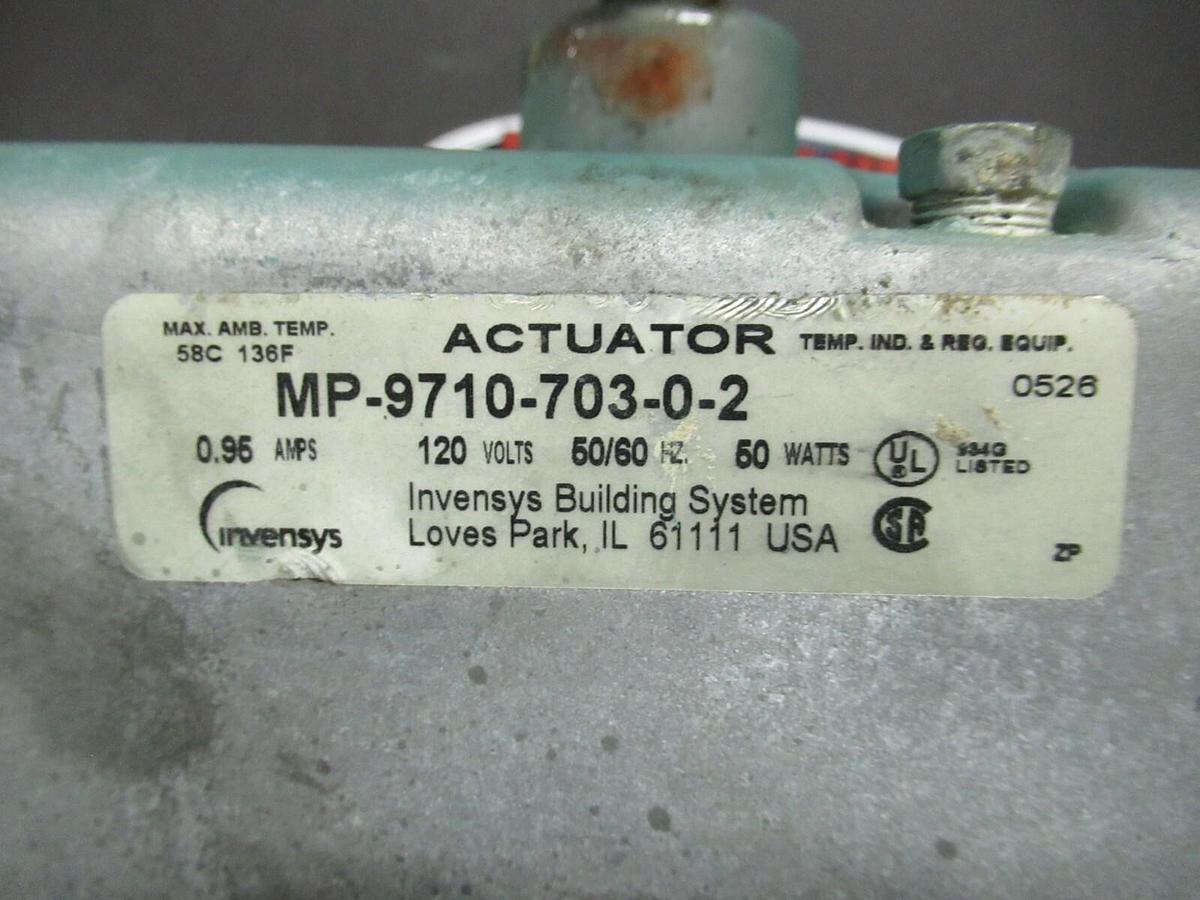 Used INVENSYS HIGH TORQUE ACTUATOR MP-9710-703-0-2 120 VAC 50 WATTS MP971070302