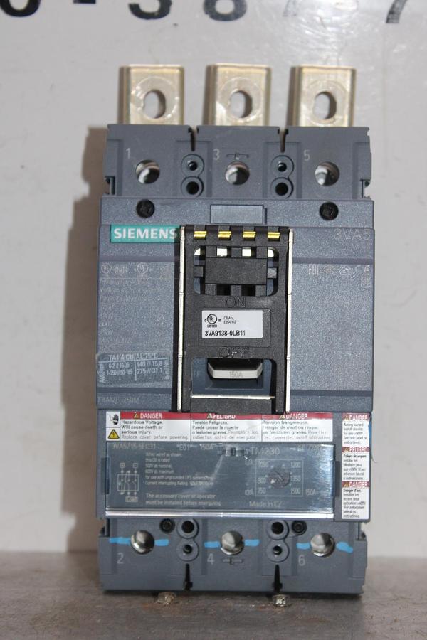 Used SQUARE D I-LINE CIRCUIT BREAKER MH36600 600 AMP 600 VAC 3-POLE