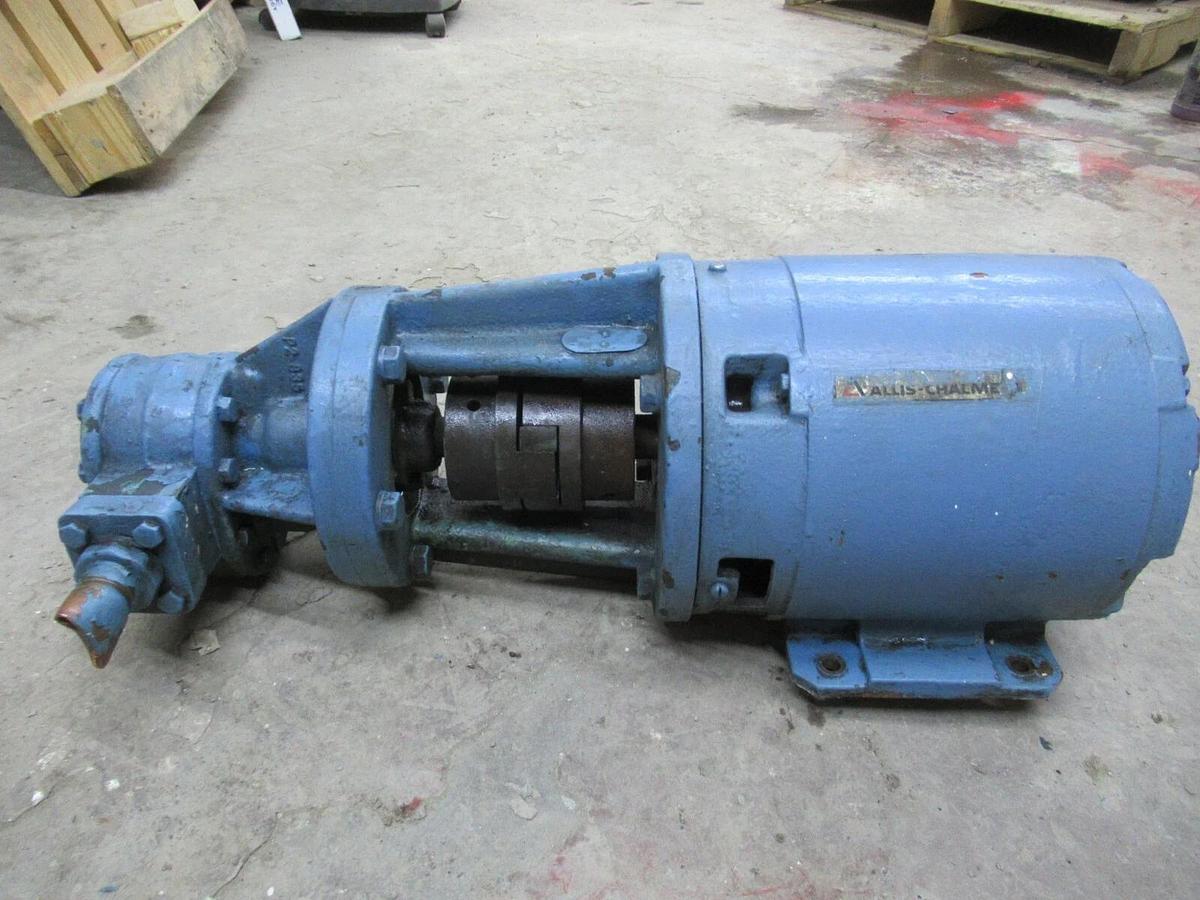 Used ROPER FLUID GEAR PUMP 17 K 15 3 HP MOTOR 230/460 VOLTS 1760 RPM 182TC FRAME