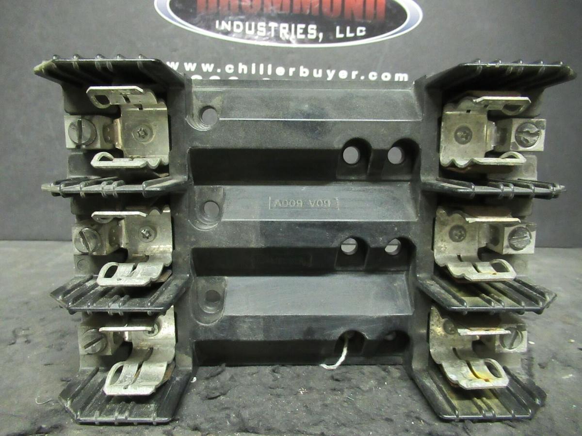COOPER BUSSMANN 60 AMP 600 VAC FUSEHOLDER R60060-3CR CLASS R FUSE BLOCK EATON
