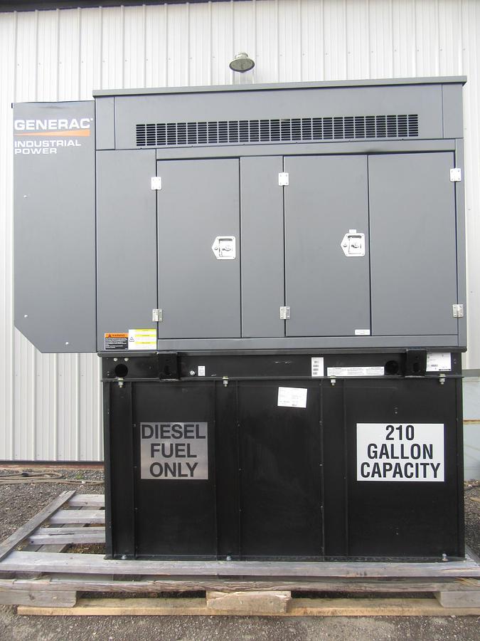 Used 50 KW DIESEL GENERATOR GENERAC 120/240V FPT BRAND NEW SOUND ENCLOSED VIDEO 50 KW