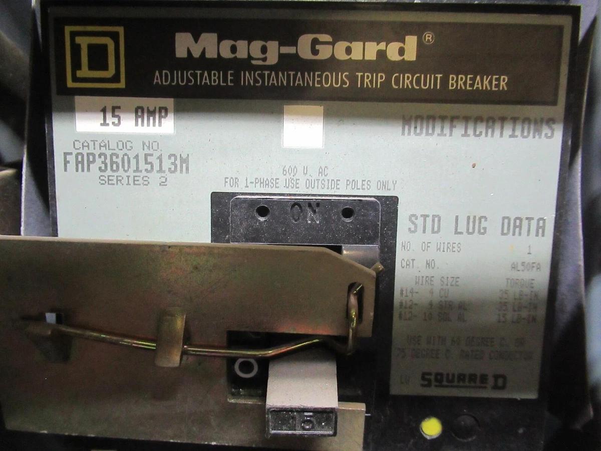 Used SQUARE D MCC MOTOR STARTER CONTROL MODEL: 5 12" W/ 8536SCG3 NEMA SIZE 1 15 AMP