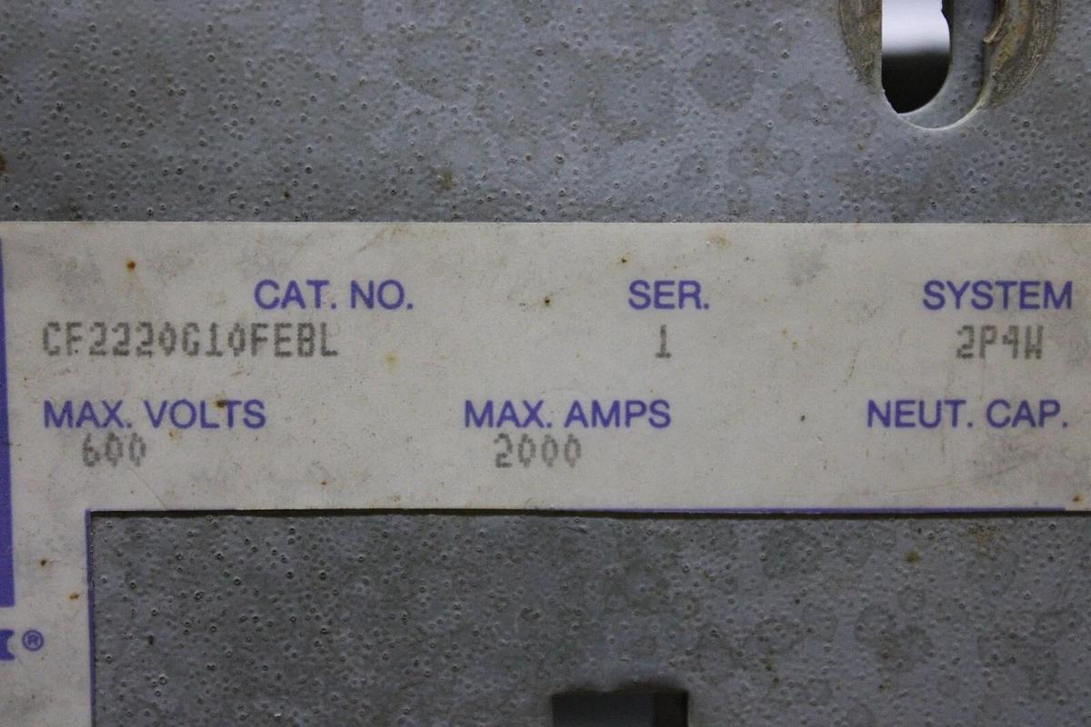 Used SQUARE D COPPER I-LINE II INDOOR 16" BUSWAY FEEDER 600V 2000A 3P4W FLANGED END