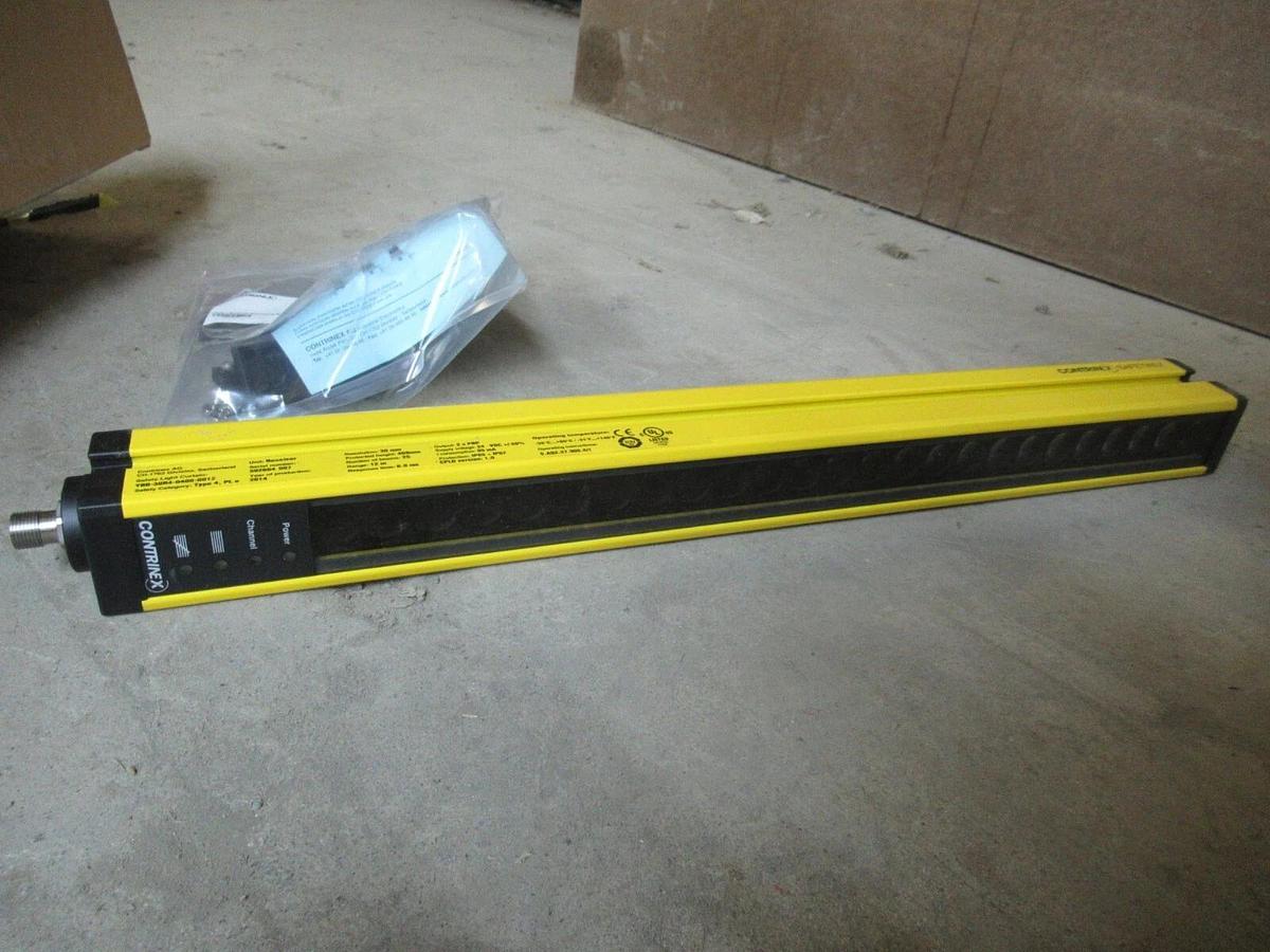 NIB CONTRINEX SAFETY LIGHT CURTAIN PAIR YBB-30S4-0400-G012 / YBB-30R4-0400-G012