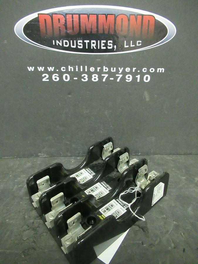 Used LITTELFUSE FUSE HOLDER LR60060-3CR FOR 60 AMP 600 V CLASS R FUSES