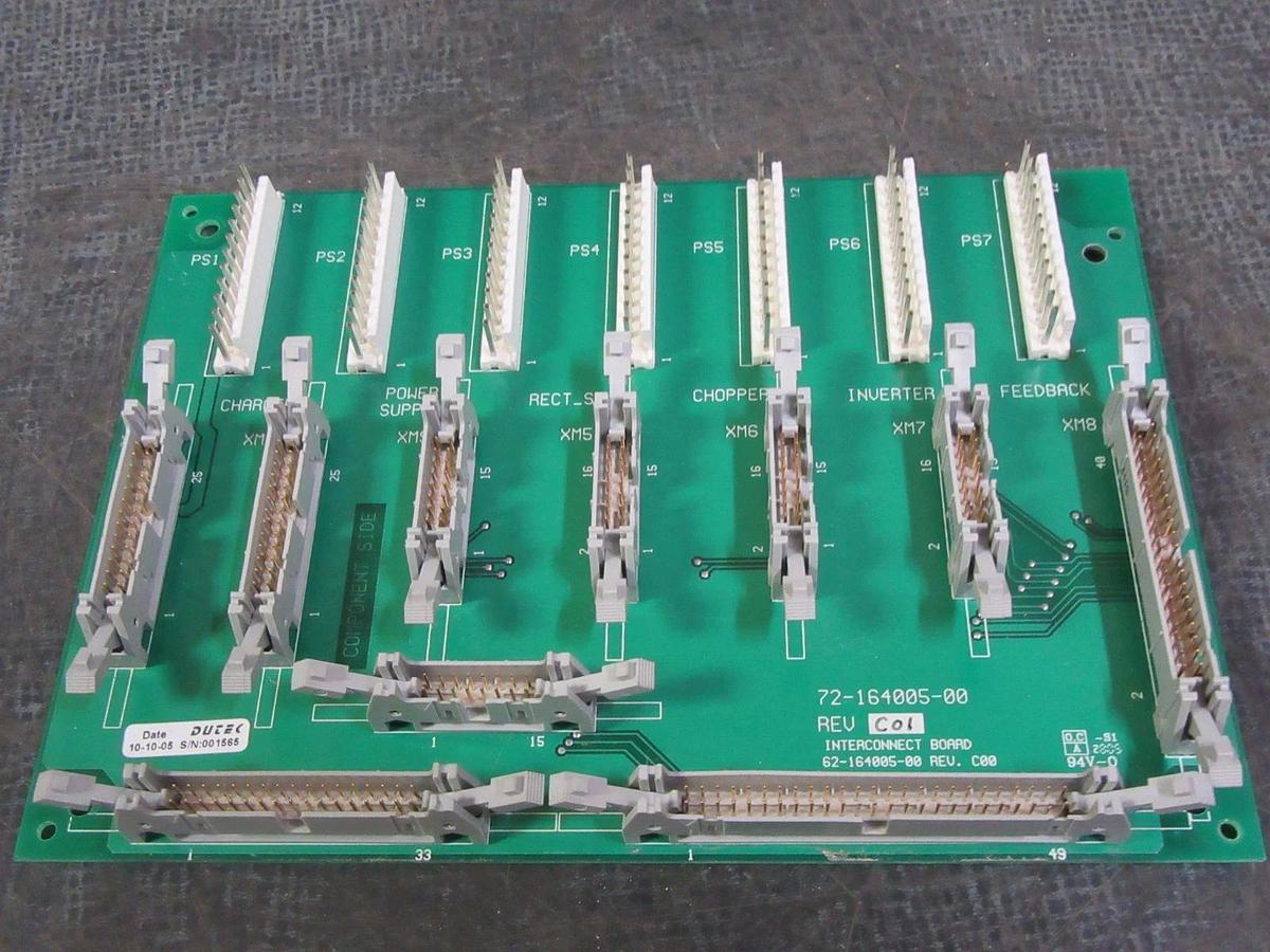 Used MGE UPS SYSTEMS INTERCONNECT CIRCUIT BOARD MODEL: 72-164005-00 ; 62-164005-00
