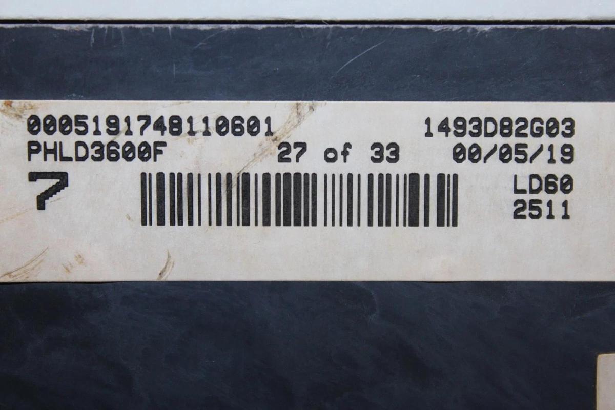 Used CUTLER HAMMER CIRCUIT BREAKER HLD3600F 600 AMP 600 VAC 3-POLE W/ SHUNT TRIP