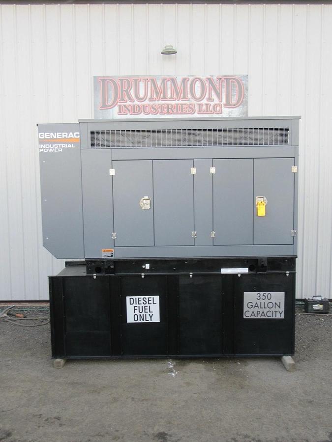 Used 80 KW DIESEL GENERATOR GENERAC 120/240V FPT BRAND NEW SOUND ENCLOSED VIDEO 50 KW