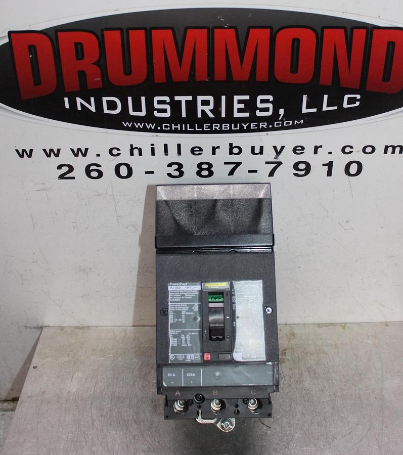 Used SQUARE D POWERPACT I-LINE CIRCUIT BREAKER HGA36030 30 AMP 600 VAC 3-POLE