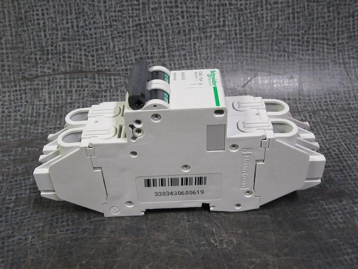 Used MERLIN GERIN CIRCUIT BREAKER MGN61352 MULTI 9 C60 10 AMP 277V 2-POLE WARRANTY