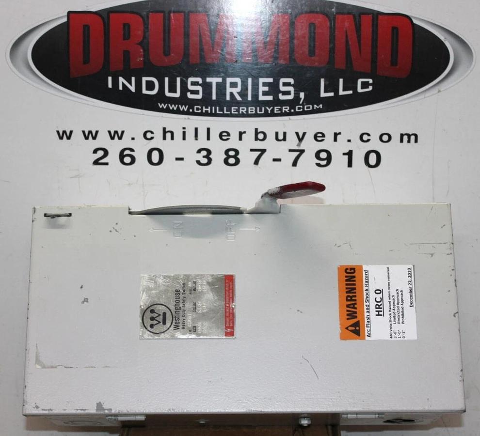 Used WESTINGHOUSE HEAVY DUTY SAFETY DISCONNECT SWITCH HFN361 30 AMP 600 VAC