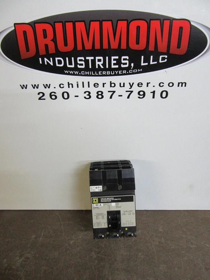 SQUARE D I-LINE BREAKER FA36060 3-POLE 60 AMP 600 VAC W/ LUGS **WARRANTY**