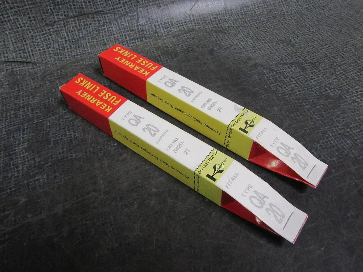 Used KEARNEY FUSE LINKS TYPE QA SURPLUS NIB 20A 6420-2T