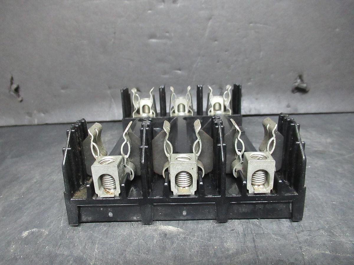 Used BUSS R60030-3CR THREE POLE FUSE BLOCK 30 AMP 600 VOLT CLASS R FUSE **WARRANTY**