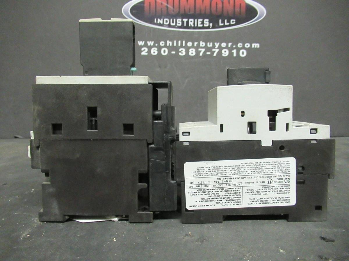 Used SIEMENS MANUAL MOTOR START 3RV1021-4BA10 600 VAC 20 AMP 20 HP